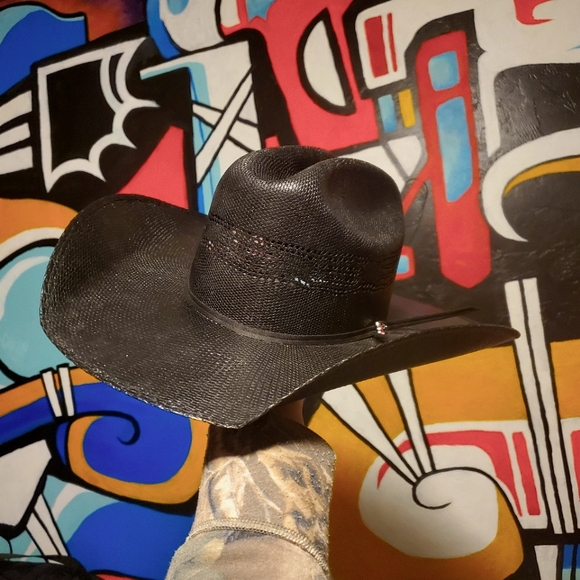Justin Boots Accessories Black Straw Cowboy Hat Poshmark